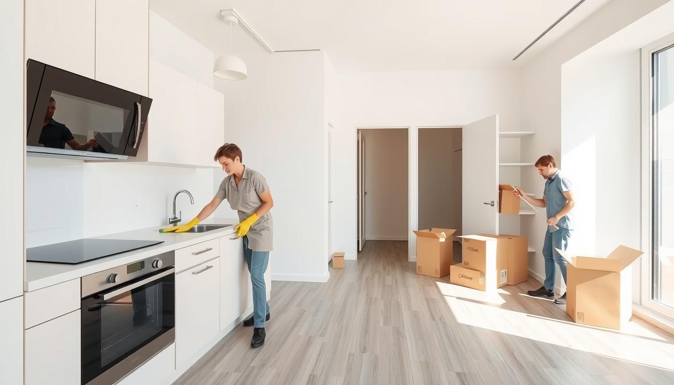 Cleaning for moving day